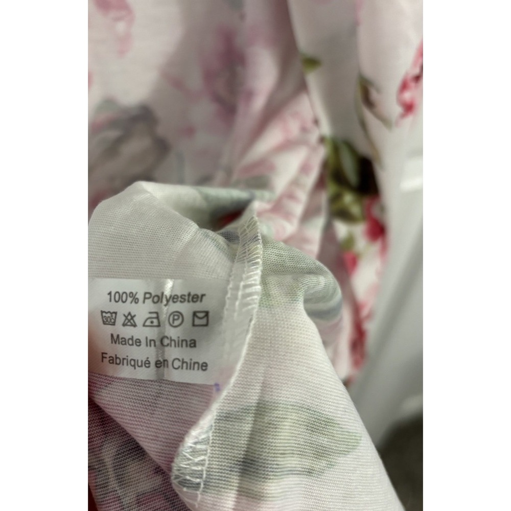 Show Me Your Mumu Women's Pink Floral Kimono Robe One Size Bridal Loungewear - Picture 6 of 6